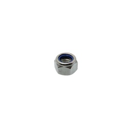 Ecrous freins (avec bague nylon) 6 pans hu diamètre 18mm 
- materiau :acier zingue blanc
- classe 10.8
- d1:18mm norme din 985