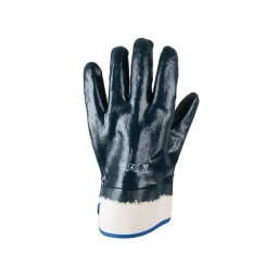 Gants pour risque chimique
-  gants en jersey nitrile avec manchette ouverte
- résistance au diethylamine igj a la soude caustique 40% {ki et a l'acide sulfurique 96% {l}
ce 1en 388/4232/lfn 374 gkl 
- taille m l xl