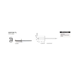 Boite de rivet éclaté tl tête large
- corps aluminium.clous acier zingue
- plage de sertissage. diamètre de perçage .résistance a la traction. résistance au cisaillement. vous retrouverez toutes ces informations dans la fiche technique
- conditionement a la boite. ou au 1000
- delais nous consulter