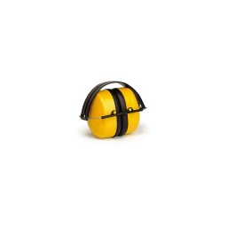 Casque anti bruit haute performance 
coquille en abs jaune
coussinet en pvc sensation cuir
arceau réglable et pliable
jusqu'a 30 db