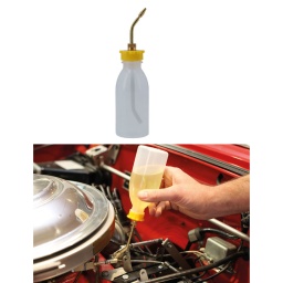 Huileur en plastique souple avec buse coudée réglable pour atteindre les points de lubrification difficiles d'accès, ou pour permettre son utilisation à l'envers. Le bouchon de la buse peut également être ajusté pour modifier la vitesse de distribution du fluide et être fermé pour éviter les fuites lorsque le huileur n'est pas utilisé.
Burette d'huile dotée d'une buse réglable pour ajuster la portée et le débit.
Capacité de 125 ml.
La buse peut être fermée lorsque le huileur n'est pas utilisé, pour éviter les fuites.
Burette en plastique PE-HD, convenant à l'huile moteur, au diesel et aux lubrifiants.
D'autres tailles sont disponibles, veuillez consulter les références 8532 (250 ml) et 8533 (500 ml).