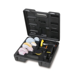 Coffret mini ponceuse orbitale
compacte et légère : 640 g
- fourni avec deux plateau de ponçage dia 50 mm et dia 75 mm 
- assortiment de 10 disques. pour chaque dimension. de papier de verre abrasif avec grain 400. 600. 800
- poignée revolver
- régulateur de puissance
- régulateur de débit en cuivre
- indiquee pour les operations de finition dans des espaces restreints
vitesse a vide 15000
puissance ?0.25
dimensions du plateau ?50 - 75
filetage de la broche mm x 1.0
filetage d'arrivee d'air ?1/4"
pression d'utilisation ?6.2
dia intérieur du tuyau d'air ?10
consomm tion d'air moyenne 79
poids ponceuse ?0.64
poids kit ?1.4