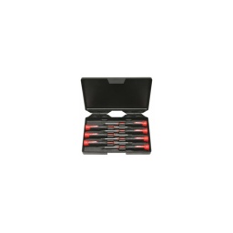 Coffret de 7 tournevis électroniques torx

- poignée ergonomique bicomposant 
- chrome vanadium 
- tournevis à tête pivotante pour plus de confort et précision
- pointe en acier s2 ultra résistant pour plus de longevite

composition :
- t6-t7-t8-t9-t10-t15-t20