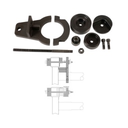 Outil d'extraction et de pose de silent bloc sur le bras oscillant arrière - opel
permet de deposer et installer les 2 silent bloc arrières alors que le bras
oscillant est toujours sur le véhicule - gain de temps
le souci est principalement sur l'extraction.
application:
astra 2004-2014.
meriva à partir de 2010
zafira 2005-2012
ref du silent bloc constructeur: 13267215
design par tool connection