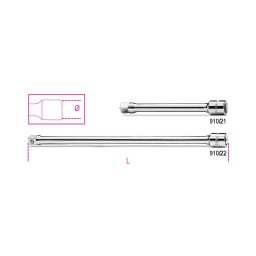 Rallonge carres mâle et femelle 3/8"
- long 125mm - qualité premium beta depuis 1939