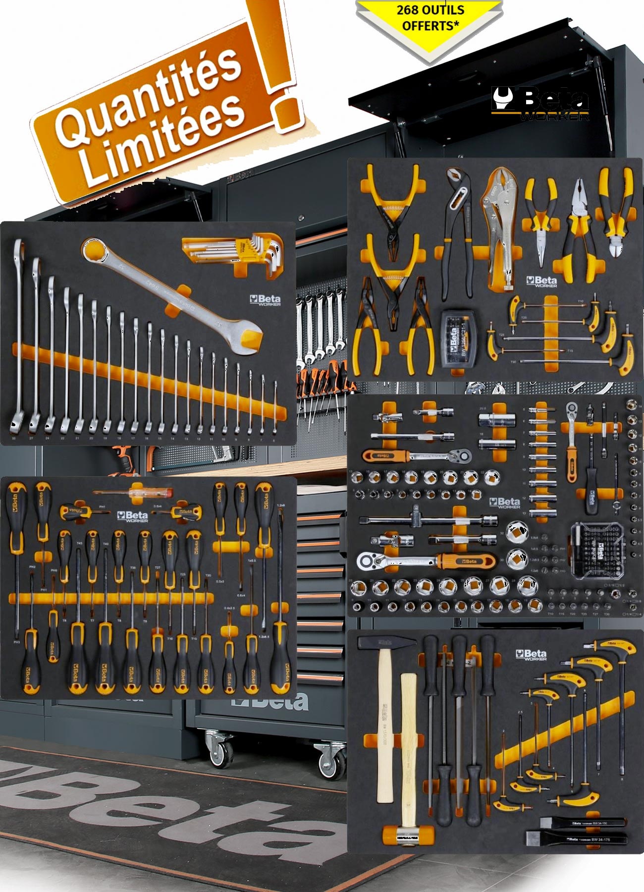 Illustration Millmatpro.com de Compo outillage offerte avec mobilier Beta C45 offre terminée