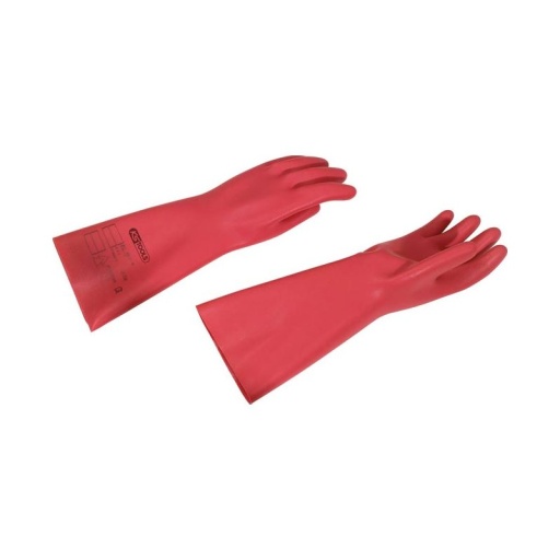 Gants d'électricien en naturalex rouge - taille 9