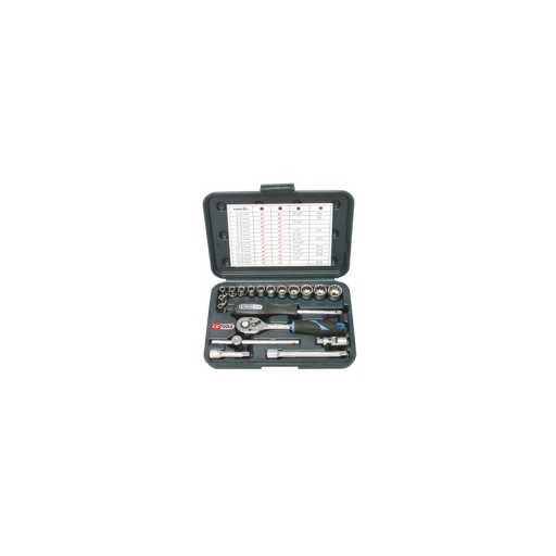 Coffret 19 pièces douilles et embouts 1/4 tripleplus