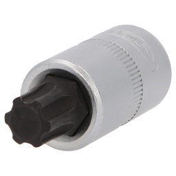 Torx PLUS
Carré d'entraînement intérieur selon DIN 3120 / ISO 1174 avec encoche pour verrouillage par bille
avec embout tournevis nickelé serti
Pour une utilisation manuelle
Finition satinée