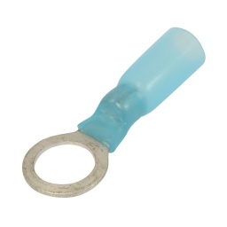 Lot de 10 cosses à œil isolées bleues thermorétractables
Cosse à sertir avec une pince, puis chauffer pour retreindre la gaine
(gaine avec colle pour étanchéité)
Température d'utilisation de -55° à +125°
Dimensions: M8
Section câble: 1,5 à 2,5mm2