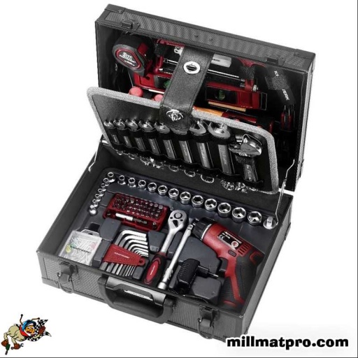 Coffret de 163 outils et visseuse à accu KWJ