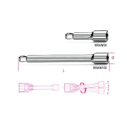 Rallonge angulaire carres mâle et femelle 1/4"
- long: 100mm - qualité premium beta depuis 1939