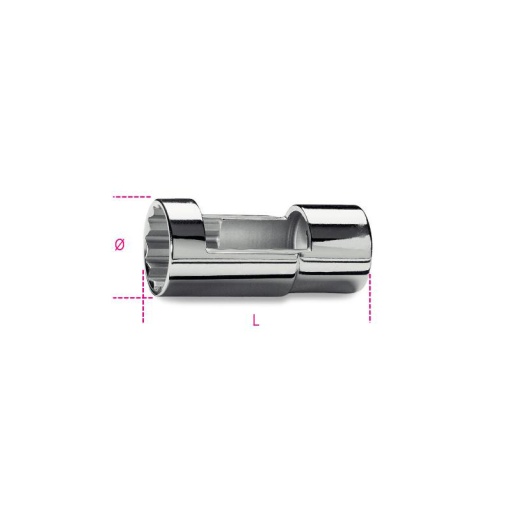 Douille ouverte pour injecteurs diesel 1/2 12 pans 27mm beta