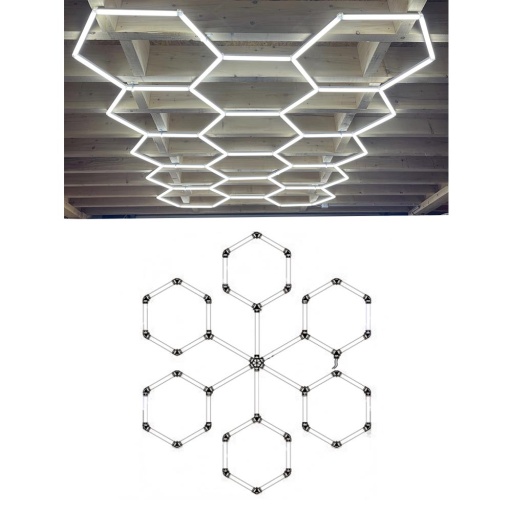 Ensemble eclairage atelier 6 hexagones 306W