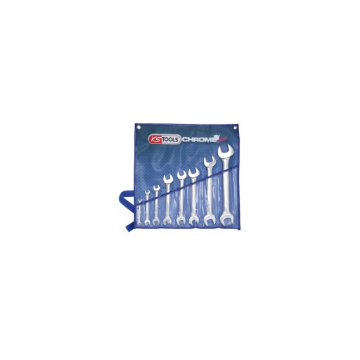 Trousse de 8 clés fourches en pouce chrome plus
