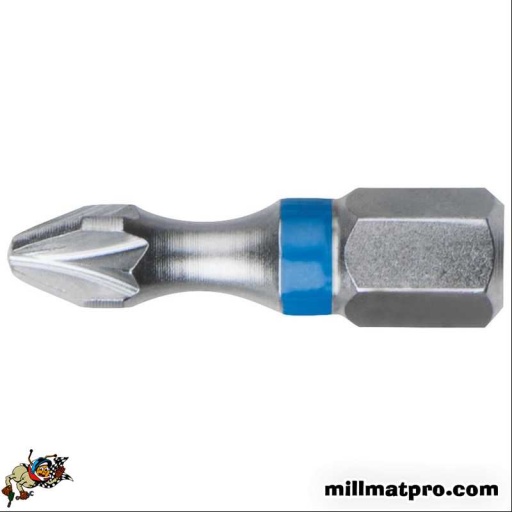 Boite de 5 embouts &agrave; code couleur TORSIONpower&reg;, L. 25 mm -1/4"- POZIDRIV&reg;, PZ2