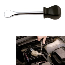 Tournevis à bout arrondi pour batterie  Extra long - 100mm Permet de dévisser facilement les bouchons de la batterie L'arrondi sur le tournevis évite d'endommager l'empreinte sur les bouchons de batterie Gain de temps 