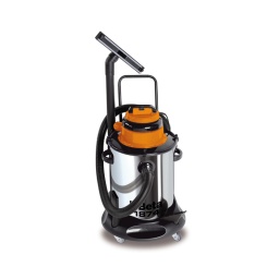 Aspirateur 50 litres eau et poussières pour usage professionnel en acier inox
fonction soufflante
roues anti-trace
caracteristiques techniques
moteur by-pass bi-etage
tension 230/240 v
frequence 50/60 hz
puissance maxi 1350 w
debit d'air l/sec. 55 
dépression maxi 240 mbar
volumm de la cuve: 50 l en acier inox
niveau sonore: <63 db(a)
longueur câble 6 m
chariot porte-accessoires
accessoires fournis dia 45 mm - flexible d'aspiration 2 m avec poignée ergonomique-grande amplitude de travail
- 2 tubes rallonges d'aspiration rigides en plastique
- 1 porte-suceur brosse pour sols
- 1 suceur brosse articulée pour sols et moquettes
- 1 suceur avec Raclette en caoutchouc pour aspiration de liquides
- 1 suceur fente
- 1 buse d'aspiration triangulaire
Systèmes filtrants
- 1 sac en papier filtre
- 1 cartouche filtre superficielle 5200 cmm 12 microns nom.
- 1 filtre anti-mousse ppi 45/ppi 30
