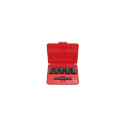 Coffrets douilles chocs arraches écrous 1/2

- pour le démontage des vis et écrous abimes ou uses
- profil autobloquant en spirale 
- 19-20-22-23-25mm - 1 chasse ecrou