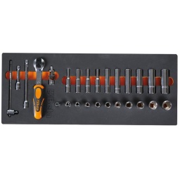 Module douilles cote en pouce 1/4
900ASL longue
3/16-7/32-1/4-9/32-5/16-11/32-3/8-7/16-1/2-9/16
900AS courte
 3/16-7/32-5/32-1/4-9/32-5/16-11/32-3/8-7/16-1/2-9/16
50-100mm
cardan avec carrés mâle et femelle 1/4"
cliquet réversible avec carré mâle 1/4" 
poignée coulissante avec carré mâle 1/4"