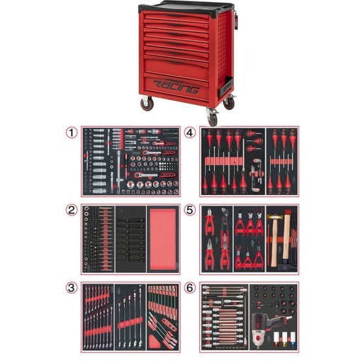 Servante d'atelier ks tools racing 425 pièces