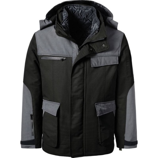 Parka de travail grise et noir