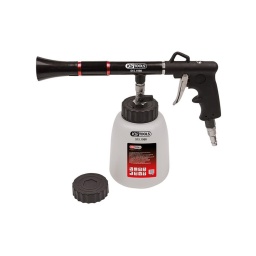 Pistolet de nettoyage pneumatique hurricane
- permet un nettoyage rapide et facile de l'intérieur et extérieur du vehicule
- raccord 1/4"
- conso 160l/min
- tuyau 3/8"
- permet un nettoyage rapide et facile de l'intérieur et de l'extérieur du vehicule
- séchage rapide du support
- buse rotative avec système de roulements à billes
- livré avec un raccord pneumatique 1/4" (non orientable)
données techniques :
vitesse de rotation a vide : 8000 tr/min
vibrations : 0.64 ms
bruit max a vide : 110 dba
bruit max en sollicitation : 90 dba
consommation d'air : 160 l/min
pression de travail : max. 6.3 bars (90 psi)
diamètre minimum du tuyau : 3/8" - 10.0 mm filetage de raccord : 1/4"pt