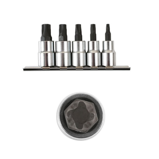 Lot douilles mts &eacute;toile 4 pans