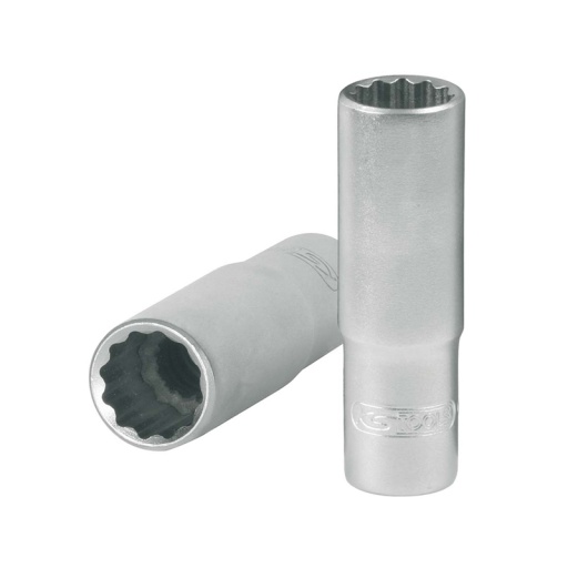 Douille longue - 12 pans - 1/2" - 22 mm - chromemat