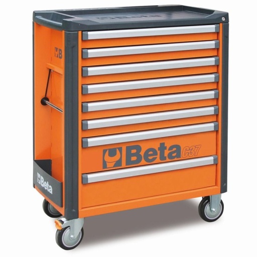 Servante d'atelier C37 orange 8 tiroirs 