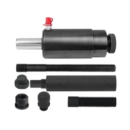 Vis de force hydraulique
- pour le démontage et le démontage de silent blocs. roulements. rotules...
- embout à frapper et à visser
- très bonne repartition des forces
- emploi universel avec Réduction m10 - m22
- retour de piston automatique
- coffret de rangement
donnees techniques du cylindre :
capacite : 22 t
filetage de raccord : raccord rapide cejn
filetage intérieur du vérin : m22
filetage extérieur du vérin : 1.1/2"
course : 70.0 mm vis de force hydraulique. 22t
corps à frapper. m22x2.5 mm pied de pression. m24x3 mm tige de pression réglable. m24. l=92 mm anneau de sécurité pour filetage 1.1/2"
pied de pression. m24x3. l=151 mm pièce de pression réglable. m24. l=109 mm écrou à embase. m18
tige de force. m18/m22. l=250 mm raccords pneumatiques (cejn)