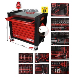 Composition pour servante d’atelier Performanceplus P30 avec 706 outils pour 7 tiroirs