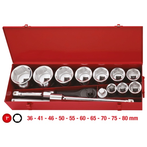 Coffret de douilles 1'' 15 pcs
