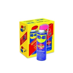 Carton de 6 Aérosol wd40 500ml
la formule wd40. c'est le produit multiusage par exellence
lubrifie
les ingredients lubrifiants de wd-40 sont très disperses et adhérent fermement a toutes les pièces mobiles.
chasse l'humidite
etant donne que wd-40 repousse l'humidite. bien que non conducteur. il retablit les contacts électriques et fait en sorte que les Systèmes électriques sechent rapidement. ce qui permet d'eviter les court-circuits causes par l'humidite.
degrippe
wd-40 desserre et libere les pièces métalliques bloquees. gelees ou coincees par la rouille.
protege
grace a ses ingredients résistants a la corrosion. wd-40 protege les surfaces métalliques de l'humidite de la rouille et autres éléments corrosifs.
nettoie
wd-40 s'introduit sous la graisse. la crasse. l'huile et la salete. il permet aussi de dissoudre les adhésifs et ainsi de retirer facilement les etiquettes. et autocollants. et rubans adhésifs.
facile a utiliser
le spray double position est un système de diffusion avec tube intégré. permettant de passer d'une vaporisation large a une application precise en un seul geste. et ce. sans perte du tube prolongateur.