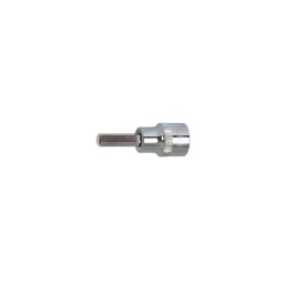 Douille tournevis 6 pans 3/8 chrome plus m7

- longueur 50mm - profil strie
- finition polie chromee
- embout en acier s2