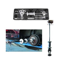 Coffret extracteurs multi-usages
composition :
- extracteur de moyeux
- extracteur de roulements
- 2 supports: 2 et 3 griffes
- 3 griffes de 90mm - 1 prise de moyeux 4 trous. capacité dia120mm - 1 prise de moyeux 4 trous. capacité dia150mm - 1 embout arrache par inertie
- 1 embout de traction a vis
- masse 2.5kg
- axe 500mm poids de la masse : 2.240kg