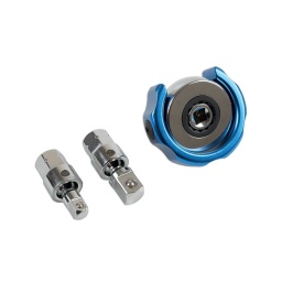 Contient une prise en 1/4", une prise en 3/8" pour les douilles, un adaptateur porte embout en 1/4"