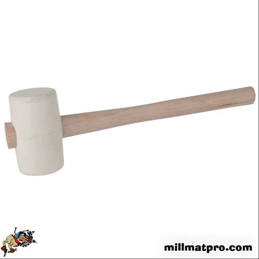 Maillet caoutchouc avec tête blanche, 500g