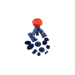 La traction par collage est un processus de réparation idéal lorsqu'il est difficile d'acceder a l'arriere de la bosselure a reparer. 
de plus. utilise avec precaution. ce kit permet d'eviter l'endomm gement de la peinture.
le kit de débosselage par traction 92407 est idéal pour reduire les bosselures légeres et les traces d'impact.
celui-ci est fourni avec 10 pastilles à coller assorties. y compris des pastilles circulaires et elliptiques fendues. adaptees a differentes formes et tailles de bosselures.
les pastilles à coller sont concues pour accrocher et tirer de differentes manieres.
une pastille fendue exerce une forte traction initiale sur la bosselure.la pastille se deforme ensuite au fur et a mesure que le métal travaille et qu'elle exerce une plus forte traction centrale. (voir le schema.)