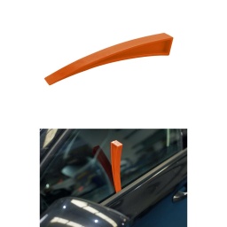 Pied-de-biche en plastique incurvé, de 215 mm de long, adapté à la dépose des garnitures extérieures, des panneaux de porte, des façades de tableaux de bord, des panneaux de sellerie ou des moulures et emblèmes de carrosserie, sans endommager la garniture ou la zone environnante.

Outil de dépose de garnitures en plastique incurvé.
Longueur : 215 mm. Largeur : 25 mm.
En plastique polyoxyméthylène (POM) non marquant.
Aide à prévenir les dommages à la peinture ou aux garnitures et réduit le risque de marquer la carrosserie, la peinture, les plastiques et le verre, etc.
Peut également être utilisé pour aider à régler les espaces entre les panneaux.