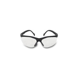 Lunettes de protection avec verres
en polycarbonate. légeres et confortables.
- excellente protection frontale et latérale avec etui textile  clip fixable a la ceinture
- traitement antibue
- branches repliables
en 166f