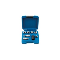 Un kit complet d’adaptateurs spécifiques pour deposer les jambes de force sur de nombreuses applications
Le set contient :6 x douilles: 10.5 | 12.5 | 14 I 14.5 | 16mm x 24mm en 6 pans | 7mm x 22mm en 6 pans & 2 x embouts : 5mm x 60mm | 5.5mm x 47mm - ? diamètre interne 10.5mm x 22mm en 6 pans - ergots 3.5mm Application entre autres : Audi | BMW | Citroën | Ford | Peugeot | Renault | Seat | Skoda | Volkswagen. Also most Japanese cars & Mercedes-Benz C Class W203 | C Class 2000-2008 | C203 suspension avant | W209 CLK 2003-2008 I S Class 2000-2006 | W220 I