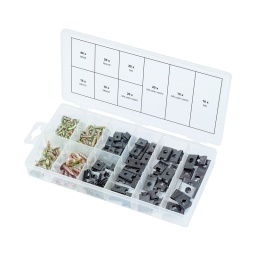 Assortiment de vis et d'écrous cage
vis :
40 x m3x8
20 x m4x16
15 x m5x12
10 x m6x20
ecrous :
20 x m3
10 x m6
avec entaille :
20 x m4
15 x m5
15 x m5