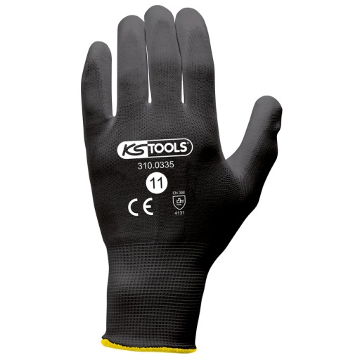 Gants microfibres noirs, T.11, 12 paires