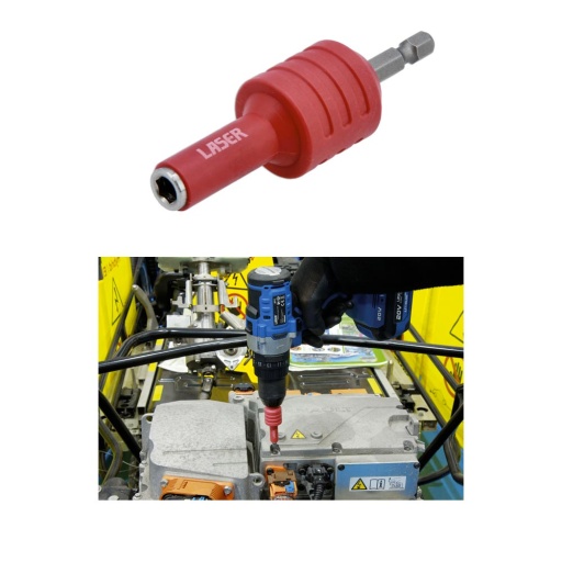 Porte-embouts magnétique isolé non conducteur pour embouts hexagonaux de 1/4"