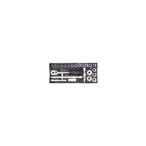 Module plastique 25 pièces douilles 1/2 f6 mat