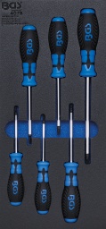 Manche bi-composants antidérapantsÉtendue de la livraisonTournevis, longueur 80 mm, profil T (pour Torx) T15Tournevis, longueur 80 mm, profil T (pour Torx) T20Tournevis, longueur 100 mm, profil T (pour Torx) T25Tournevis, longueur 100 mm, profil T (pour Torx) T27Tournevis, longueur 100 mm, profil T (pour Torx) T30Tournevis, longueur 150 mm, profil T (pour Torx) T40