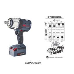 La clé à chocs sans fil 3/4" Ingersoll Rand W7172 est le modèle le plus puissant de sa catégorie. 
1360 Nm de couple maximum au desserrage.
2040 Nm de couple maximum au décollement - c'est la meilleure performance dans cette catégorie.
Un mécanisme de frappe et d’entraînement entièrement en métal pour une durabilité et une fiabilité extrêmes.
Moteur brushless haute performance.
Le corps en composite est renforcé pour une résistance inégalée et assure une protection aux produits chimiques.
Le surmoulage de la poignée en caoutchouc réduit la transmission des vibrations et améliore le confort d’utilisation.
Gâchette à vitesse variable et frein électronique permettant un contrôle total de l’outil.
Système IQV Power Control incluant 4 modes : Puissance Max, Moyenne-Puissance, Serrage à la clé et Approche manuelle.
Inverseur de sens au pouce pour une plus grande facilité.
Nouvel éclairage sans ombre positionné sur anneau à 360° autour du carré
Couple maxi (serrage)	1360 Nm
Plage de couple recommandée (desserrage)	880 Nm
Couple maxi (desserrage)	1360 Nm
Vitesse maxi à vide	0 -1 900 tr/min
Vitesse maxi à vide (position 1)	0 - 600 tr/min
Vitesse maxi à vide (position 2)	0 -1 000 tr/min
Impacts par minute	2450
Pression / puissance acoustique (EN60745)	95,7 / 106,7 dB(A)
Niveau de vibration (EN60745)	17 m/s²
OUTIL SEUL (SANS BATTERIE SANS CHARGEUR BOITE CARTON)