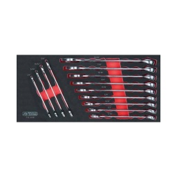 Module clés mixtes
- module 1/3
- pour servantes et etablis
- empreinte des outils découpee au laser
- mousse imputrescible
composition :
1/4" - 5/16" - 11/32" - 3/8" - 7/16" - 1/2" - 9/16" - 5/8" - 11/16" - 3/4" - 13/16" - 7/8" - 15/16"