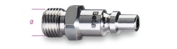 -En acier carbonitruré galvanisé, 
filetage mâle, embout cylindrique BSP
